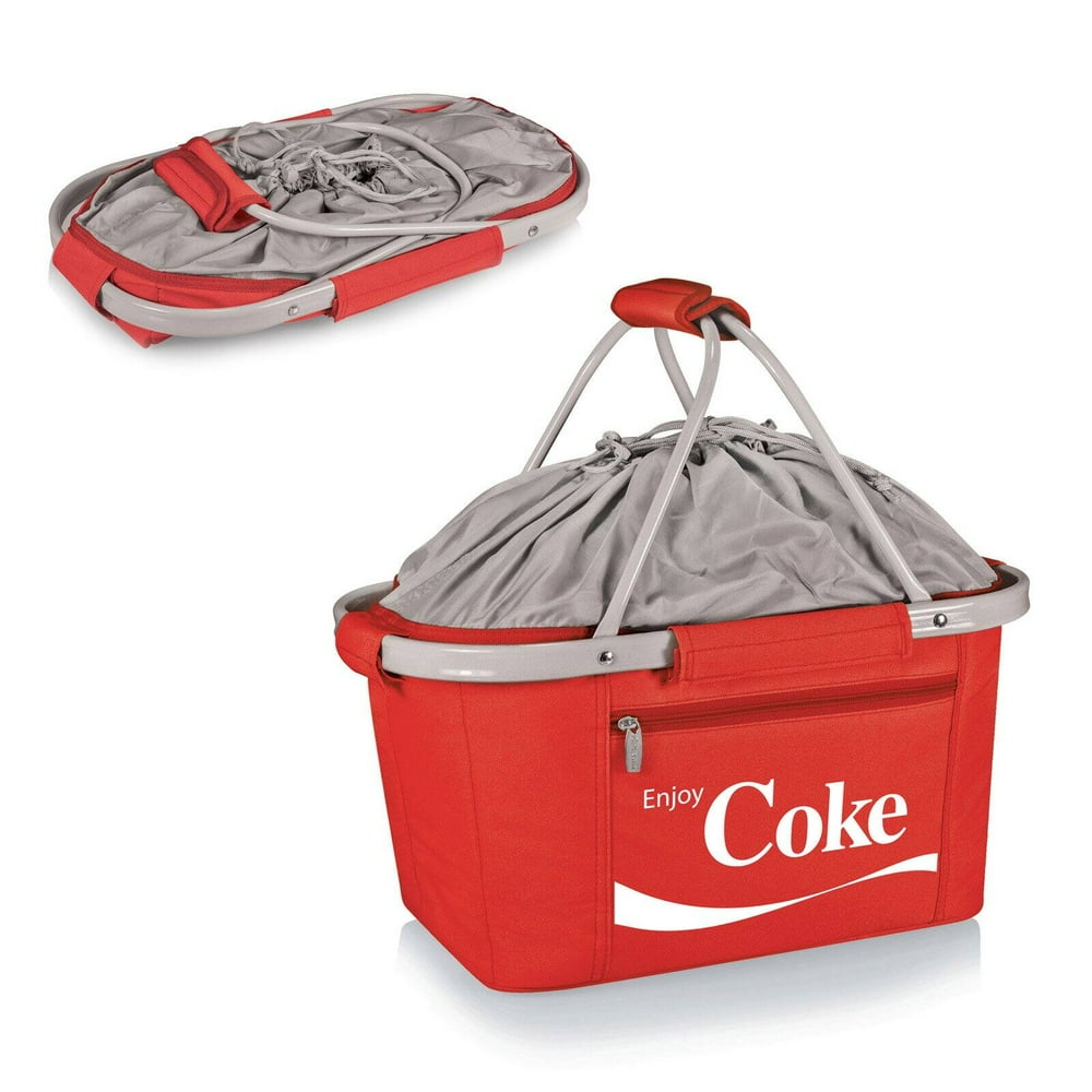 Picnic Time CocaCola Metro Basket Collapsible Cooler Tote Walmart