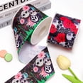 thumbnail image 4 of Cintas de grogrén con estampado de murciélago fantasma para Halloween, suministros de embalaje para decoración artesanal, 5 yardas 82132, 4 of 4