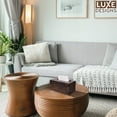 thumbnail image 6 of Luxe Designs | Dark Burnt Wooden Rectangular Tissue Box Cover/Tissue Dispenser/Napkin Holder - Slide-Out Bottom - Farmhouse Décor, 6 of 7