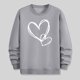 thumbnail image 5 of Amzcrzy Sudadera Para Hombre Con Estampado De Corazones, Informal, De Manga Larga Y Cuello Redondo, Sudadera Con Capucha, Camiseta De Manga Larga Y Cuello Redondo, Gris, S, 5 of 6