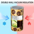 thumbnail image 2 of 20oz Coffee Tumblers Yellow and Brown Of Leopard Print Stainless Steel Vacuum Insulated Travel Tumbler Coffee Cups Mug with Lid and Straw with Cleaning Brush for Cold & Hot Drinks, 2 of 5