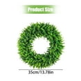thumbnail image 3 of Artificial Greenery Wreath, Artificial Artificial Boxwood Wreath for Front Door, 13.7 Inch Outdoor Wreath, Spring Wreath for Porch, Window and Wall, Farmhouse Seasonal Holiday Hanging Home Decor, 3 of 5
