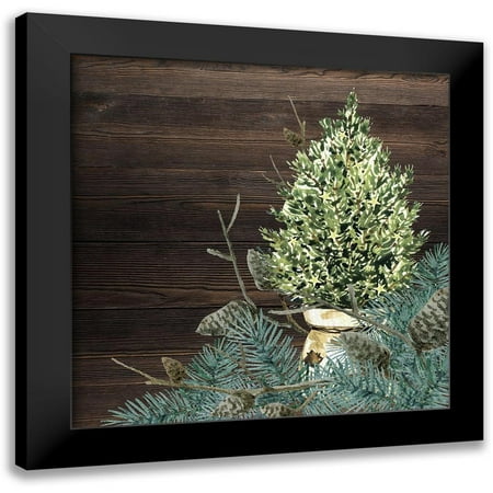 Allen, Kimberly 12x12 Black Modern Framed Museum Art Print Titled - Winter Owl Blues 4