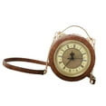 thumbnail image 2 of Monedero con cremallera Fernando para mujer forma de reloj redondo bolso de mano bolso de hombro Color, 2 of 8
