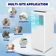 thumbnail image 3 of EastVita 8,000 BTU Portable Air Conditioner with Remote Control, 3-in-1 AC Unit, Dehumidifier, Fan, for Room up to 350 Sq.Ft, White, 3 of 5