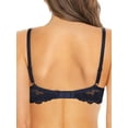 thumbnail image 3 of Deyllo Women's Lace Push Up Padded Plunge Add Cups Underwire Lift Up Bra, Navy Blue 38DD, 3 of 6