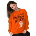 thumbnail image 4 of Ghost Under the Sheets Halloween Unisex Plus Fleece Graphic Sweatshirt Brisco Brands 2X, 4 of 5