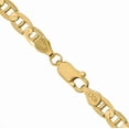 thumbnail image 4 of 10K Solid Yellow Gold 4.5mm Concave Anchor Mariner Link Chain Necklace, 4 of 5