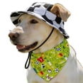 thumbnail image 3 of Dog Sun Hat drool bib set, Adjustable Princess Dog Bucket Hat with Ear Holes, Hat for Pupies Small Dogs Cat Outdoor Sport, 3 of 5