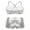 Silver, variant on iiniim Kids Girls Shiny Metallic 2 Piece Dance Sports Gym Outfit Crop Top with Shorts Gymnastics Swimwear Activewear