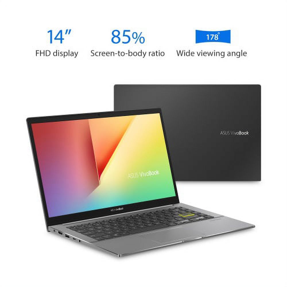 Asus VivoBook S14 S433 14” FHD Notebook - Intel Core i5-10210U - 8GB - 512GB SSD - Windows 10 Home - Intel UHD Graphics - Indie Black - image 5 of 5