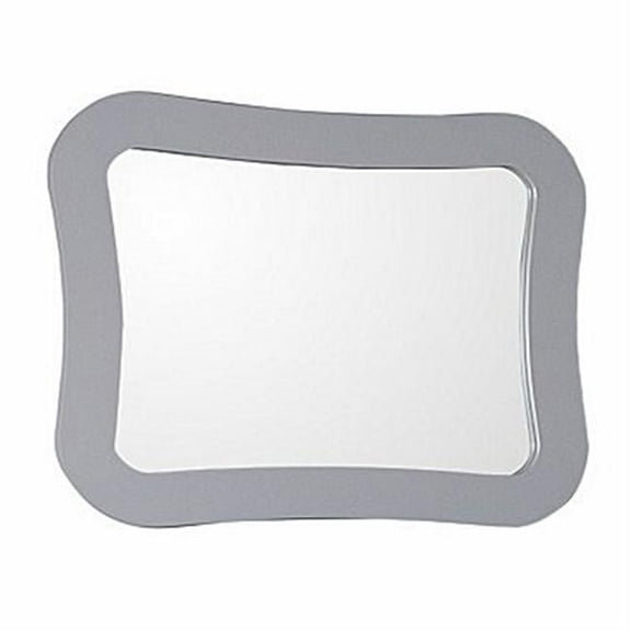 Framed Mirror Wood, White