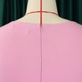 thumbnail image 6 of AURA Plus Size Women High Waist Pleated Pencil Midi Dress Elegant Office Commuter Style, 6 of 10