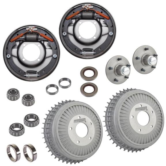 Front Brake Drum Kit, Aluminum 12x2, 45-Fin, Plates/Hubs Kit, Fits Buick