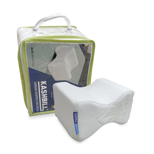 Almohada Kashbill Ortopédica para Rodilla, Memory Foam Ergonómico, Hipoalergénica y Antibacterial - Alivio de Presión y Postura Correcta