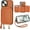 Brown, variant on for  Crossbody Wallet Case Compatible with iPhone 15, RFID Blocking Protective Purse Case with Card Slots Holder Kickstand Wrist Strap Lanyard Zipper 6.1 Inch 5G (Black)