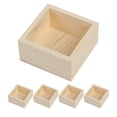 thumbnail image 1 of Shisuyan 5PCS Unfinished Wood Boxes DIY Multi-Functional Plant Storage Square Box for Succulents Indoor Plants Crafts and Home Decor, 1 of 8