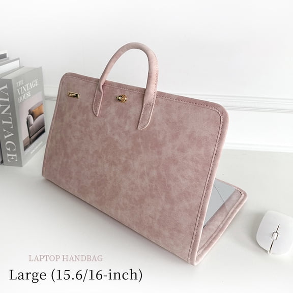 Egoelife Slim Shockproof Laptop Sleeve for Notebook, Pink Business Carry Case for Women