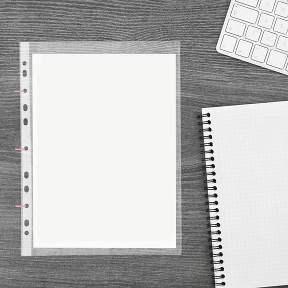 FUTUREORYY Clear Page Protectors 100Pcs for Flat Transparent 11.99X9.24In