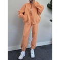 thumbnail image 2 of Luethbiezx Fashionable Women's Two Piece Outfit Set with Stand Collar Sweatshirt and Pants, 2 of 6