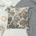 thumbnail image 2 of Qinduosi Vintage Floral Pillow Covers Inch Set of Tan and Cream Floral Throw Pillow Covers Flower Pillowcases Cushion Covers for Couch Bed Sofa Home Decor, 2 of 5