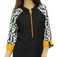 thumbnail image 6 of Bimba Women Rayon Custom Long Black Kurta Designer Straight Kurti- 4, 6 of 6