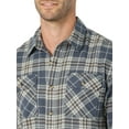 thumbnail image 3 of Wrangler® Men's and Big Men's Relaxed Fit Brushed Flannel Shirt with Long Sleeves, Sizes S-5XL, 3 of 5