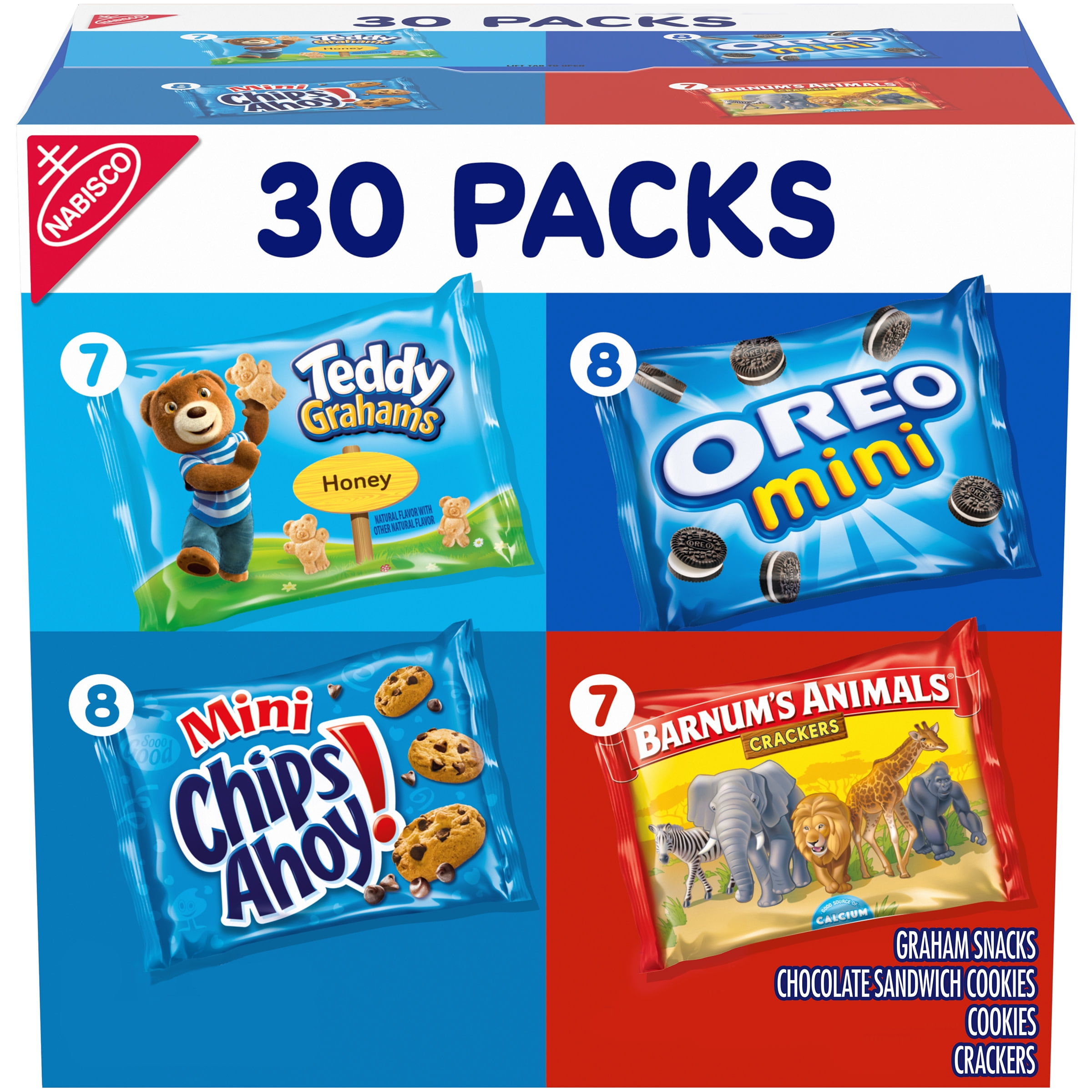 Nabisco Team Favorites Variety Pack, OREO Mini, CHIPS AHOY! Mini, Teddy
