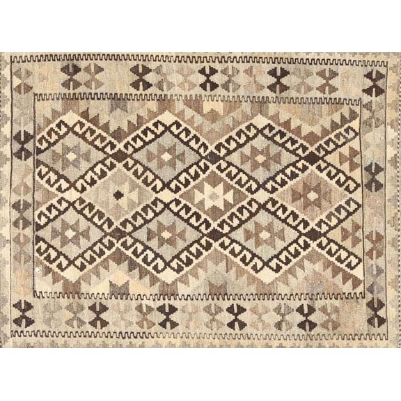 Ahgly Company Machine Washable Indoor Rectangle Contemporary Brown Area Rugs, 5' x 7'