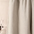 thumbnail image 5 of Women's Linen Blend Wide Leg Culottes Pants Elastic Waist with Gathered Pleats Breathable Loose Fit Mid-Length Trousers for Spring Summer Beige XL(XL), 5 of 5