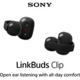 thumbnail image 6 of Sony WFLC900/B LinkBuds Clip Open-Ear Truly Wireless Earbuds Black Bundle with Deco Essentials 6-Pair Earbud Tips & 1 YR Enhanced Protection Pack, 6 of 9