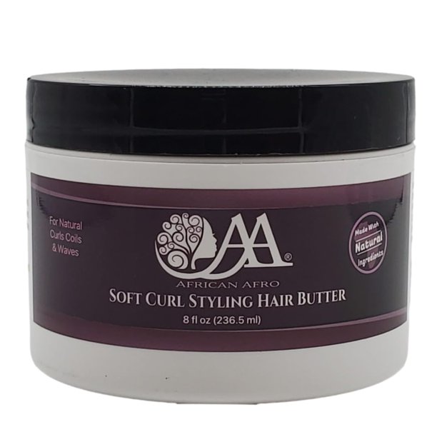 African Afro Soft Curl Styling Hair Butter Crema hidratante para rizos para cabello rizado Crema para rizar con manteca de karité y leche de coco Batido para mejorar los rizos sin crueldad Sin residuo