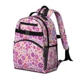 thumbnail image 2 of Lightpink Daisy Flower Purple Blooms Pattern Backpack for School,Cute School Bag,Schoolbag with Adjustable Shoulder Straps & Padded Back,15.25"x11.5"x5.25", 2 of 5