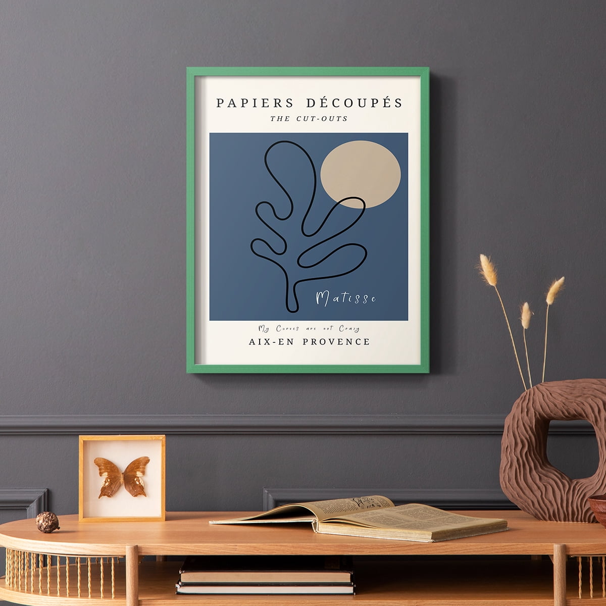 Matisse CCCLXXII in Green Solid Wood 8 x 10 Framed Print