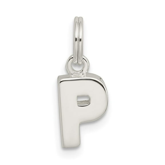 Sterling Silver Letter P Initial Charm QC8460P