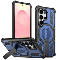 For Samsung Galaxy S25 Ultra 5G Case [Compatible With MagSafe], Hidden Metal Kickstand, Military-Grade Heavy Duty Case with Bumper Frame, 360° Full Body Shockproof Protection Cover,Blue