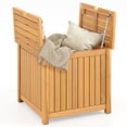 thumbnail image 1 of Gymax 2-in-1 Outdoor Side Table w/Storage Umbrella Hole & Removable Base for Backyard, 1 of 9