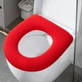 thumbnail image 1 of Coussin de siège de toilette domestique,Housse de siège de toilette tricotée universelle,coussin de siège de toilette lavable pour l'été et toutes les formes,PENDANE,Red, 1 of 6