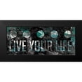 thumbnail image 2 of Grey, Jace 18x10 Black Modern Framed Museum Art Print Titled - Live Your life Teal, 2 of 5