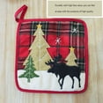 thumbnail image 3 of Moyic Mantel Individual de de Navidad, posavasos de copa europea, de barbacoa antiescaldado a cuadros, taza, tazón, almohadilla, Kits de decoración para fiestas Moyic HA070536-00, 3 of 6