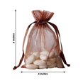 thumbnail image 3 of Efavormart 50PCS CHOCOLATE Organza Gift Bag Drawstring Pouch Wedding Favors Bridal Shower Treat Jewelry Bags - 4"x6", 3 of 8