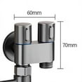 ckepdyeh WallMounted Faucet 1 in 2 Out Diverter Angle Valve Dual