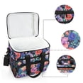 thumbnail image 6 of FORMRS Insulated Cooler Bag 24 Cans Capacity Soft Leakproof Lunch Box with Side Pockets, Puprle Ethereal Floral Harmony, 6 of 7