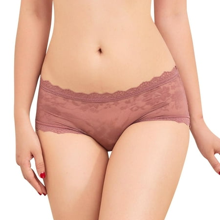 

Larisalt Womens Thong Underwear Womens Underwear Cotton Hipster Panties Soft Stretch Briefs Full Back Breathable Wicking Brown XXL