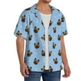 thumbnail image 2 of Kdxio Men'S Hawaiian Shirt For Men Short Sleeve Shirt French Bulldog Face Summer Casual Holiday Beach Button Down T-Shirts, 2 of 5
