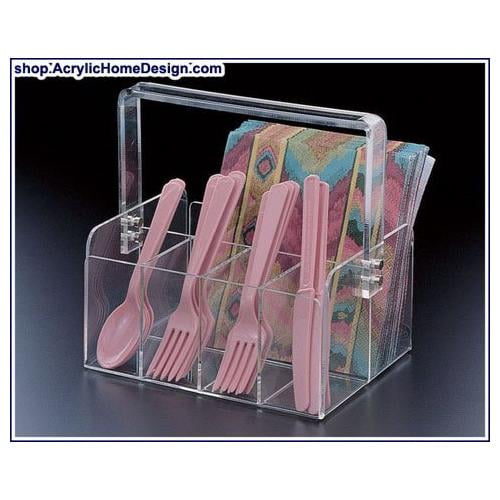Huang Acrylic Portable Silverware Caddy (Clear)