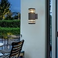 thumbnail image 6 of RuiJiao Black Outdoor Wall Light, Waterproof IP65 LED Porch Light Fixture with Engineering Plastic, Wall Mounted Modern Square/Round Exterior Lighting for Home Garage Patio, 6 of 7