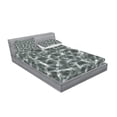 thumbnail image 2 of Ambesonne Geometric Fitted Sheet & Pillow Sham Set, Digital Fractal Art, Queen, Dimgray White, 2 of 2