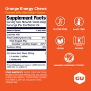 GU Energy Chews, Orange - 12 Bags (24 Servings Total)