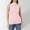 Pink, variant on Womens Summer Strap Tank Tops Solid Color Turtleneck Sleeveless Shirt Fitted Basic Casual Fshion Blouses